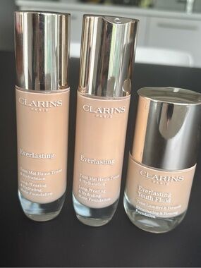 Clarins Everlasting & Everlasting Youth Fluid Foundation Trio — Light Beige/Tan